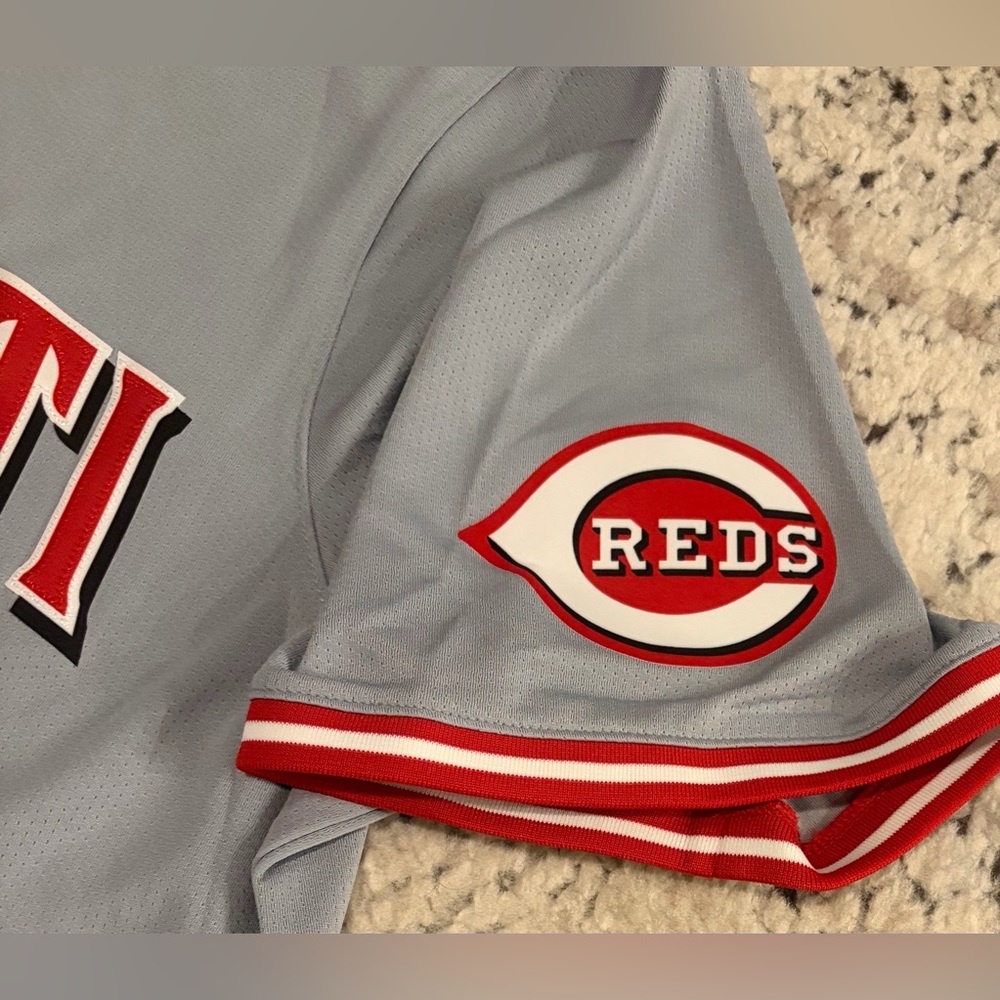 Nike Authentic Cincinnati Reds Baseball MLB Gray Jersey Men’s Sz: Large - Picture 4 of 6